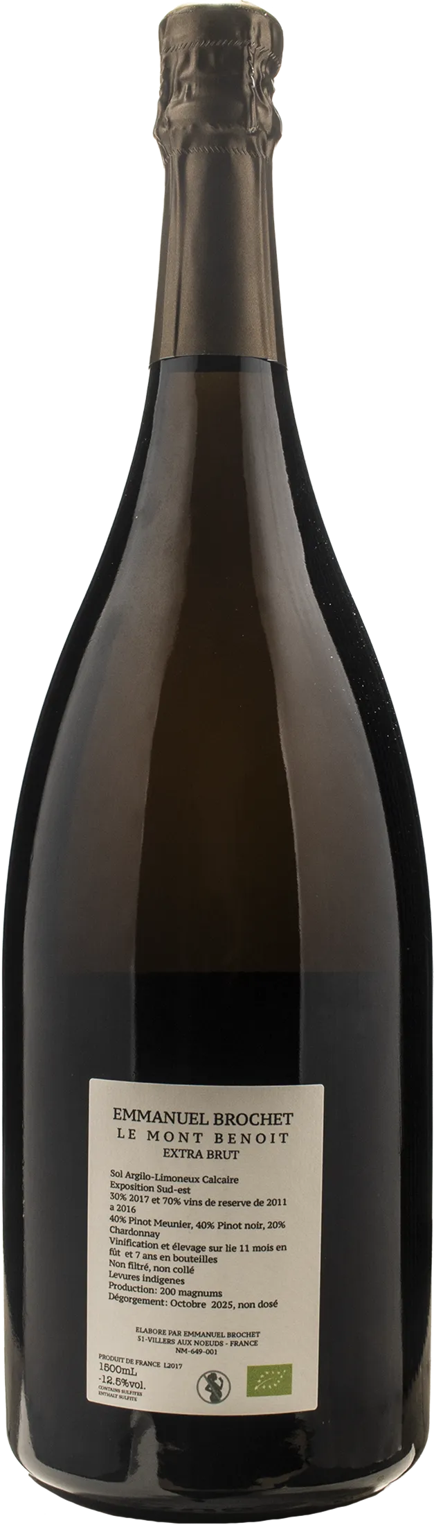 Emmanuel Brochet Champagne Le Mont Benoit Extra Brut Magnum