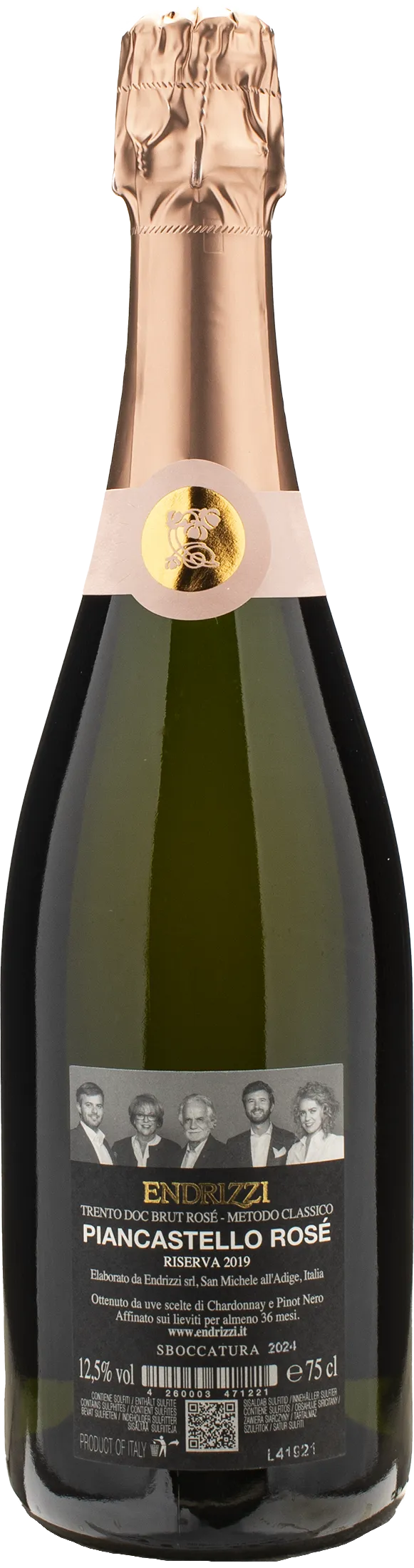 Endrizzi Trento Piancastello Brut Rosè Riserva Millesimato 2019