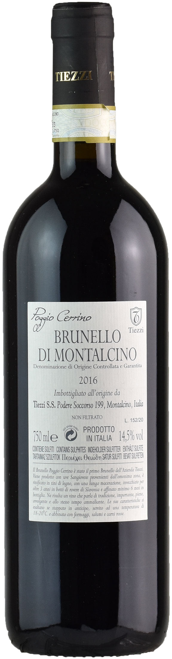 Enzo Tiezzi Brunello di Montalcino Poggio Cerrino 2016