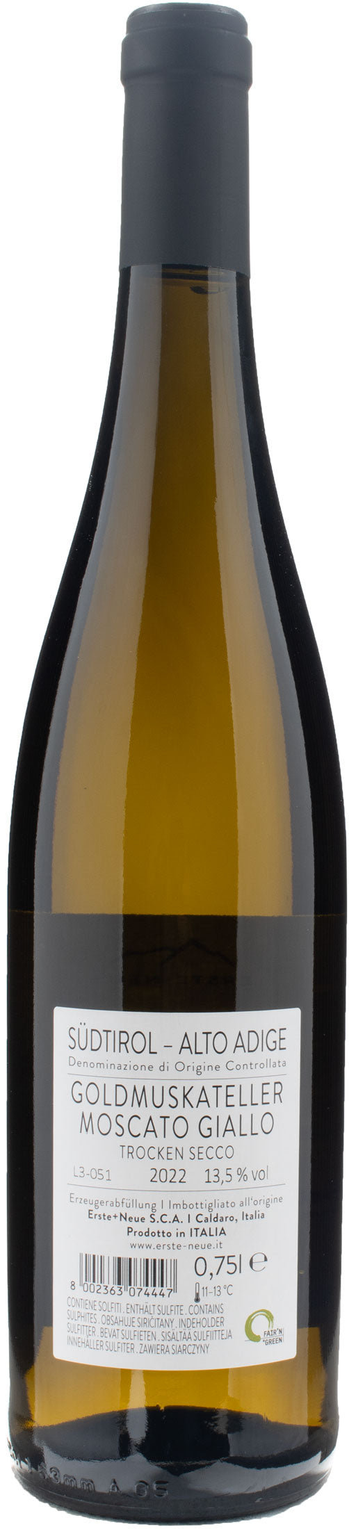 Erste Neue Moscato Giallo Secco 2022