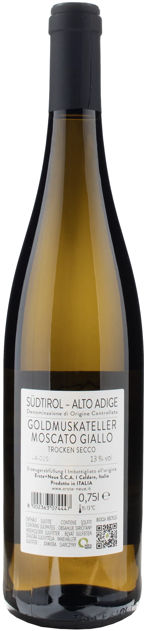 Erste Neue Moscato Giallo Secco 2023