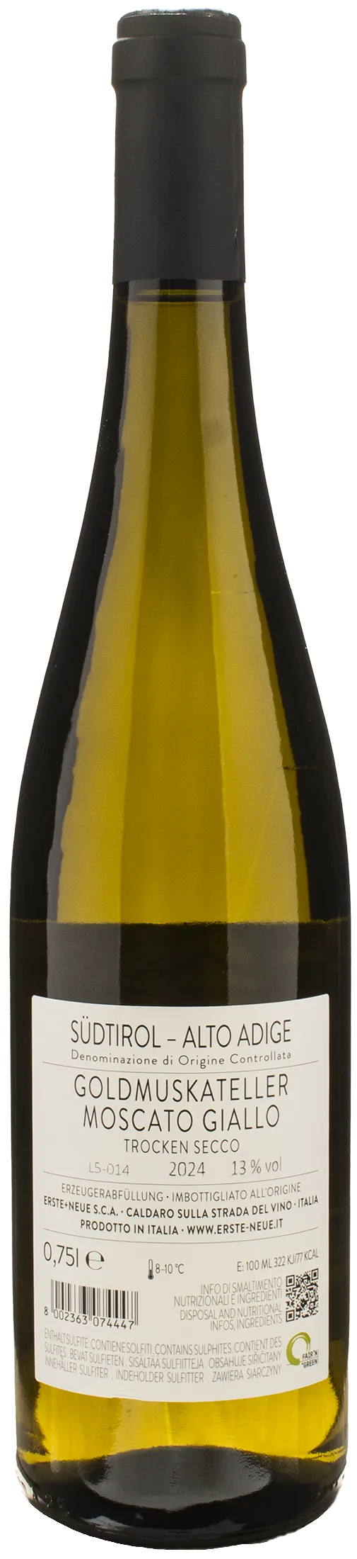 Erste Neue Moscato Giallo Secco 2024