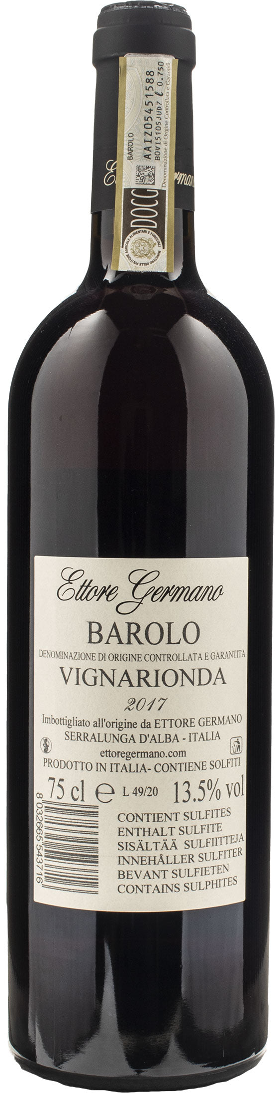 Ettore Germano Barolo Vignarionda 2017