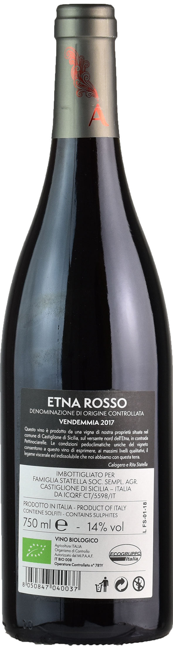 Famiglia Statella Etna Rosso Pettinociarelle 2017