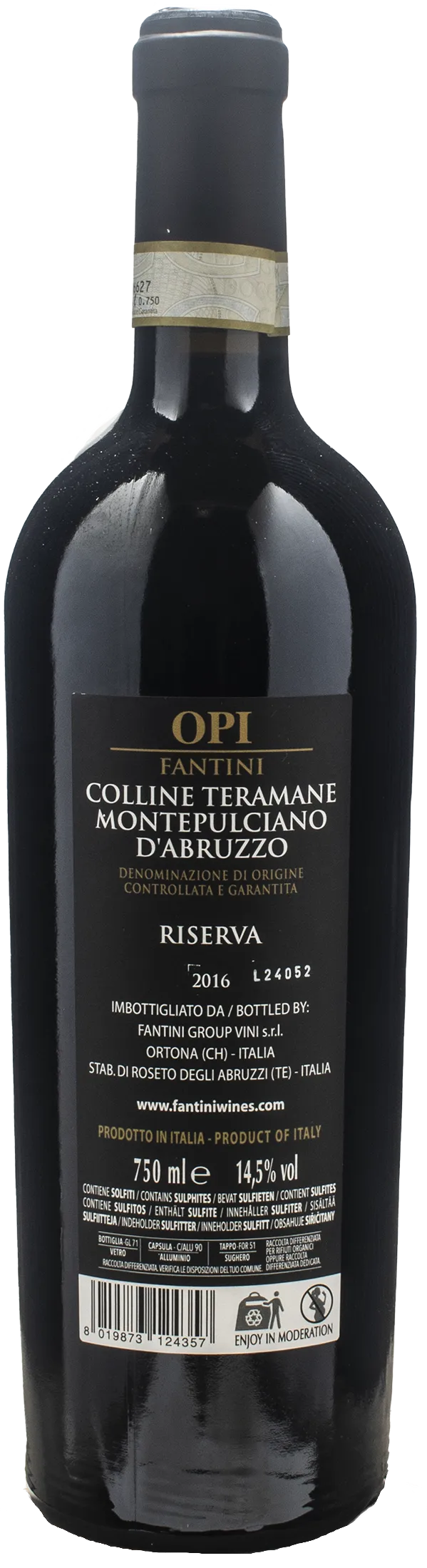 Fantini Montepulciano Abruzzo Opi Riserva 2016
