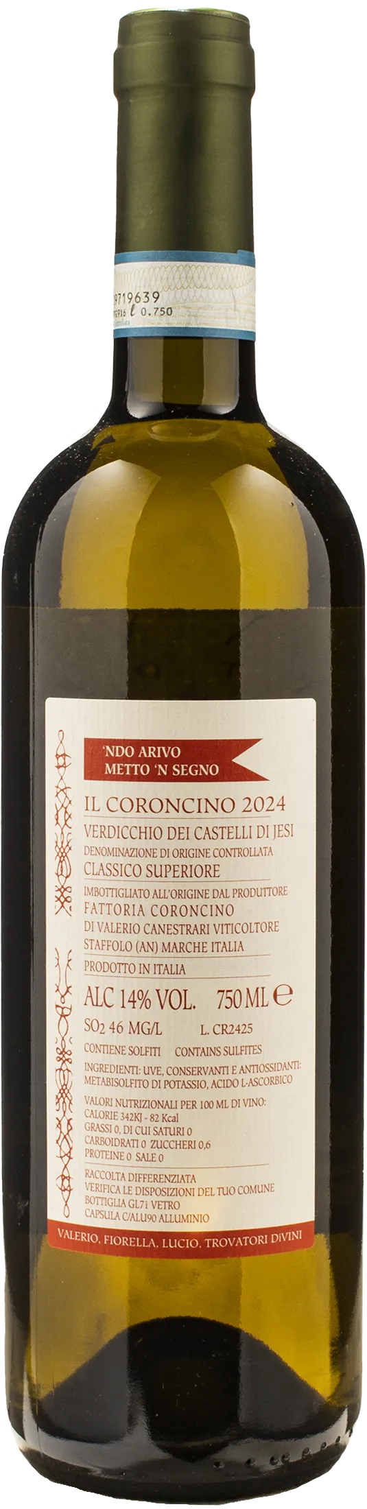 Fattoria Coroncino Verdicchio dei Castelli di Jesi Classico Superiore Il Coroncino 2024