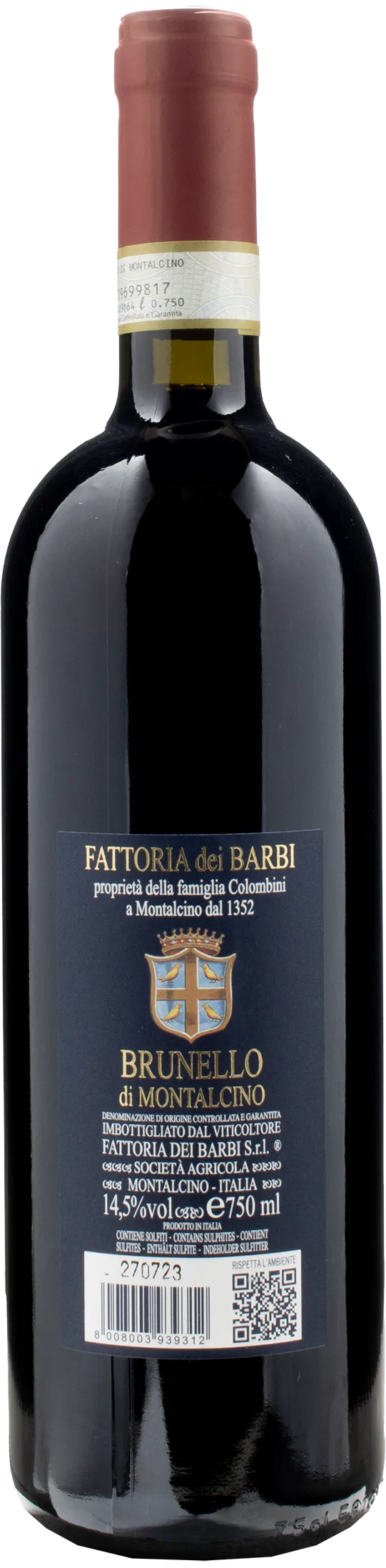 Fattoria dei Barbi Brunello di Montalcino 2019