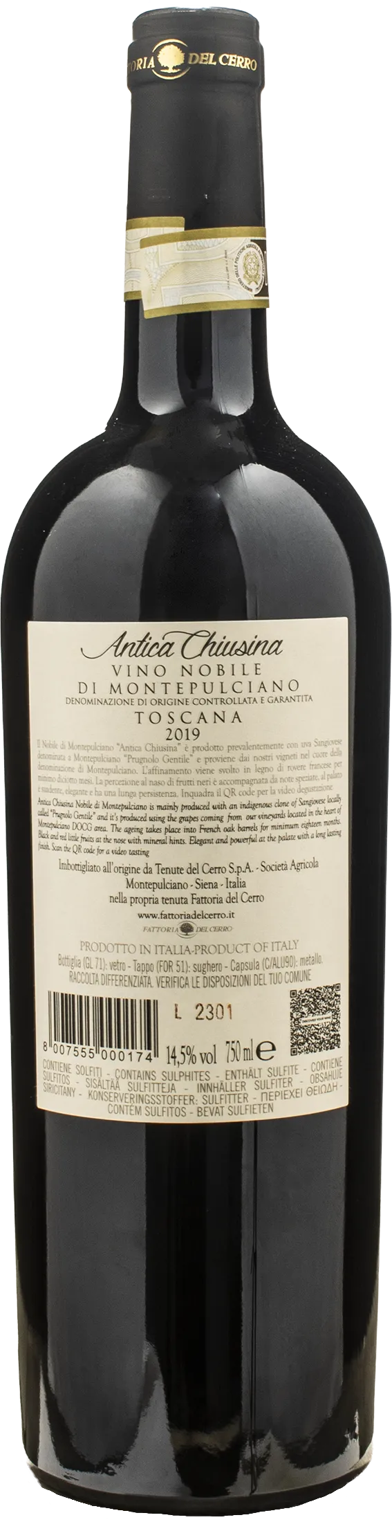 Fattoria del Cerro Nobile di Montepulciano Antica Chiusina 2019