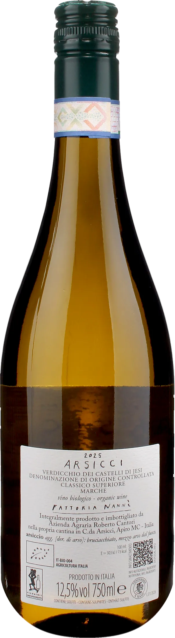 Fattoria Nanni Verdicchio Castelli di Jesi Classico Superiore Arsicci 2025