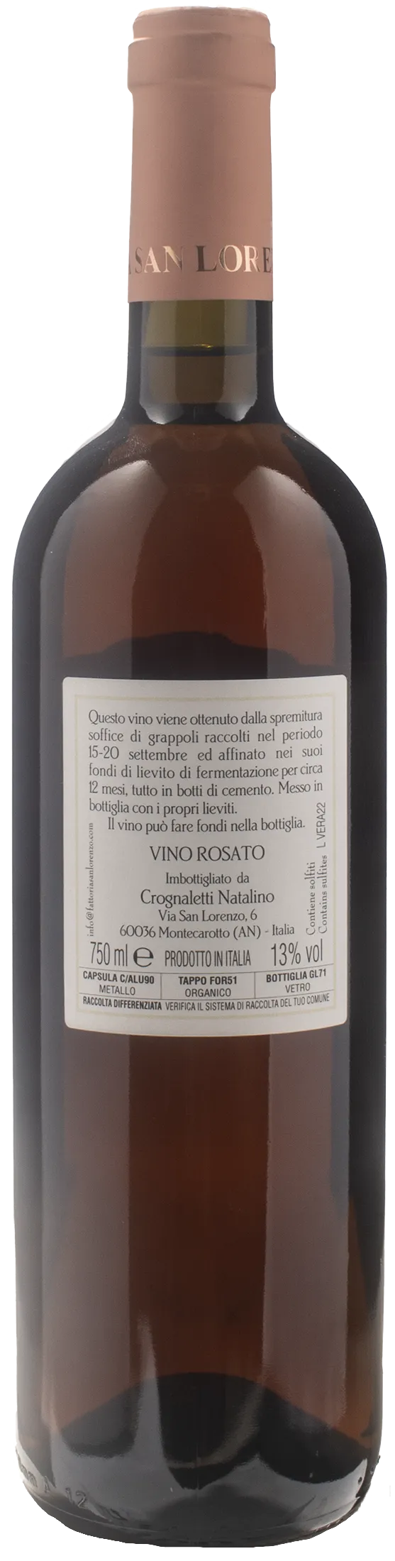 Fattoria San Lorenzo Rosato Di Vera