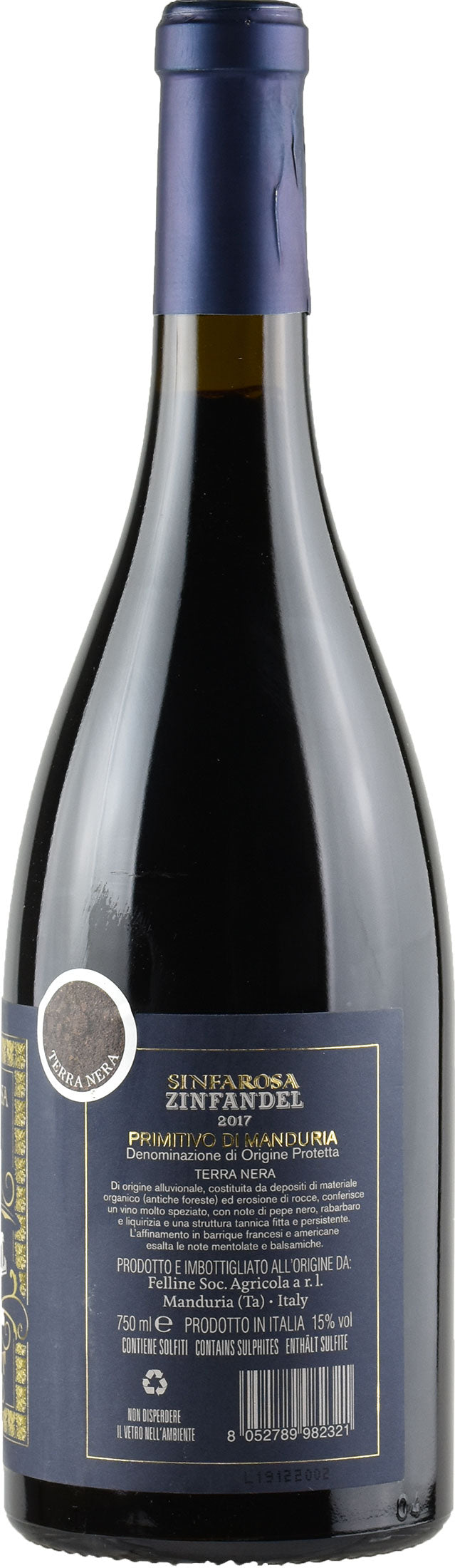 Felline Primitivo di Manduria Sinfarosa Zinfandel 2017