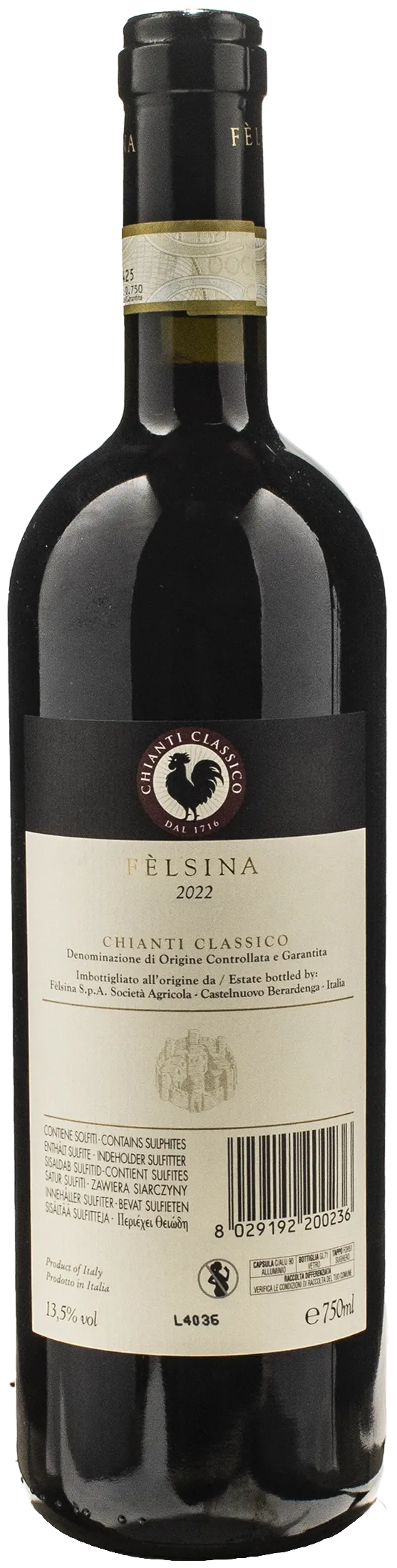 Felsina Chianti Classico Berardenga 2022