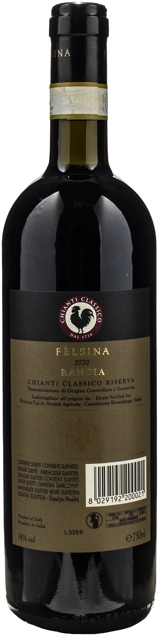 Felsina Chianti Classico Rancia Riserva 2020