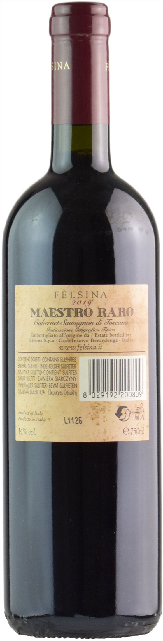 Felsina Maestro Raro Cabernet Sauvignon 2019