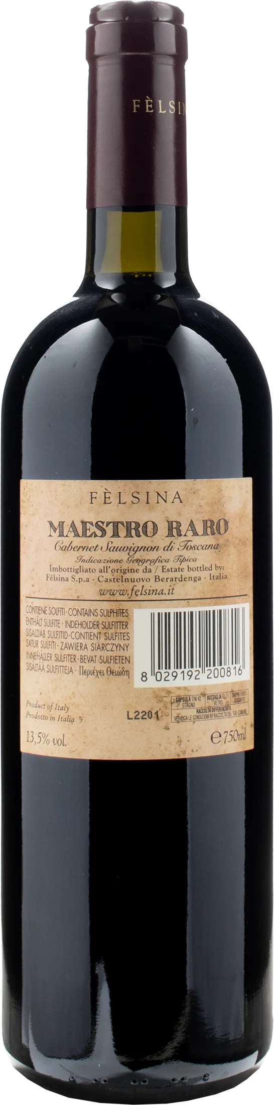Felsina Maestro Raro Cabernet Sauvignon 2020