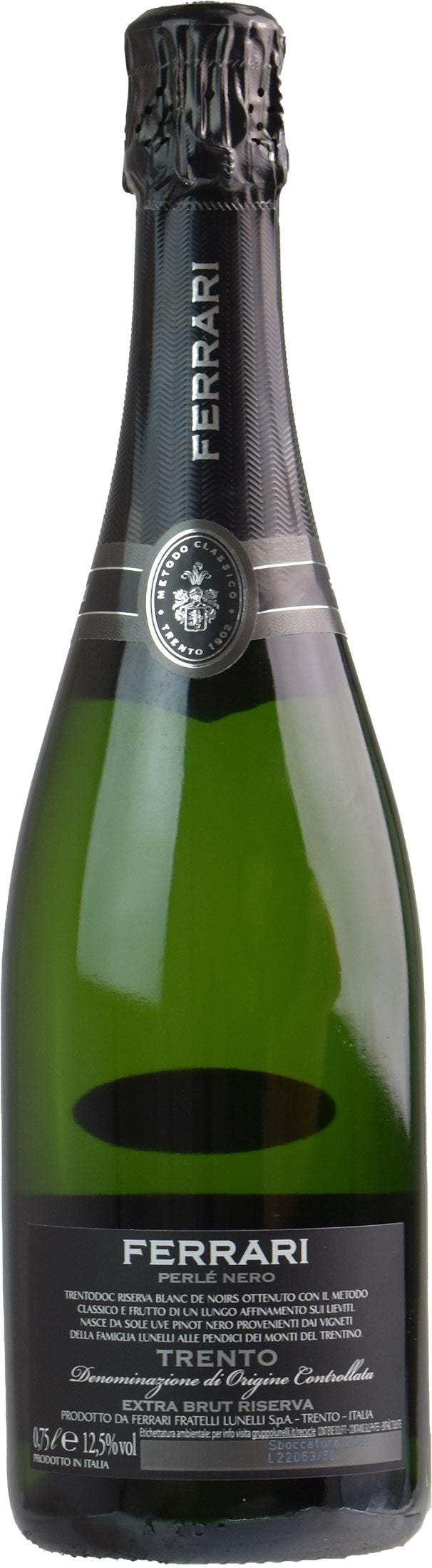 Ferrari Trento Perle Nero Extra Brut Riserva 2015