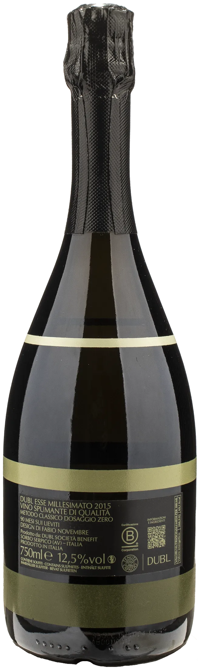 Feudi San Gregorio Dubl Esse Metodo Classico Dosaggio Zero 2015