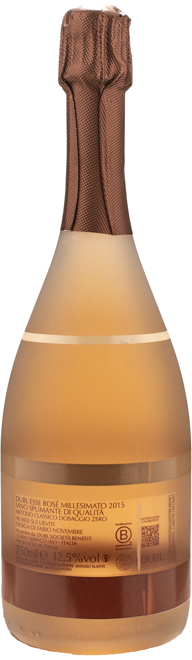 Feudi San Gregorio Dubl Esse Rosè Metodo Classico Dosaggio Zero 2015