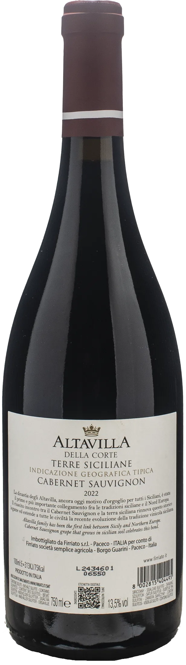Firriato Altavilla della Corte Cabernet Sauvignon 2022