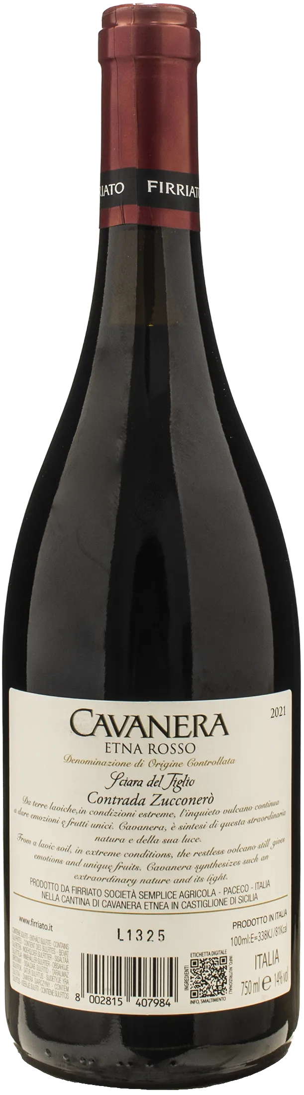 Firriato Cavanera Etna Rosso Contrada Zucconero 2021