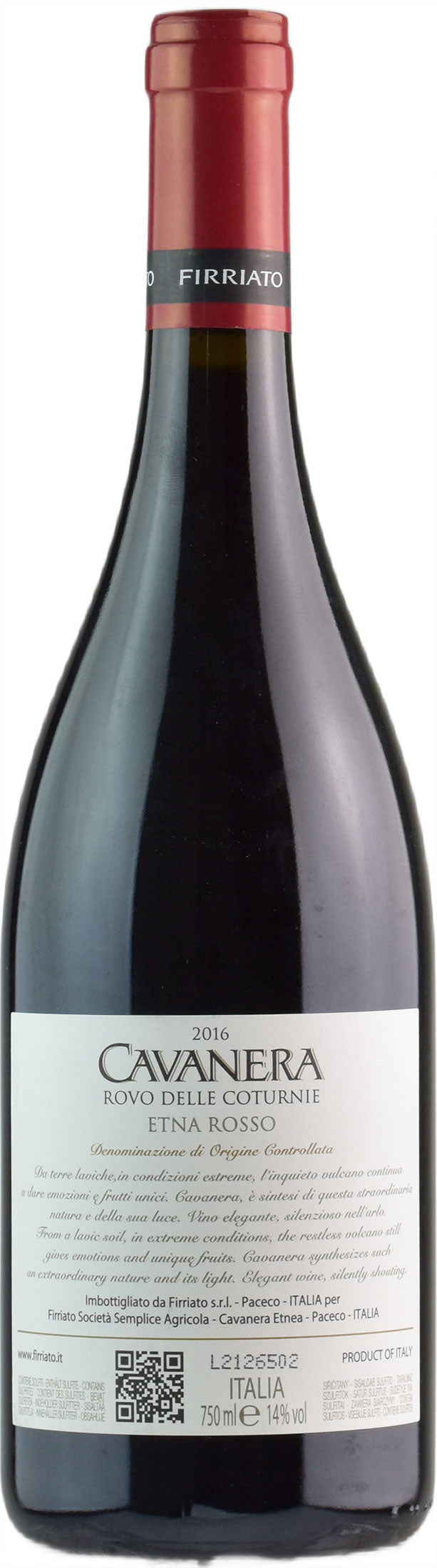 Firriato Etna Rosso Cavanera Rovo delle Coturnie 2016
