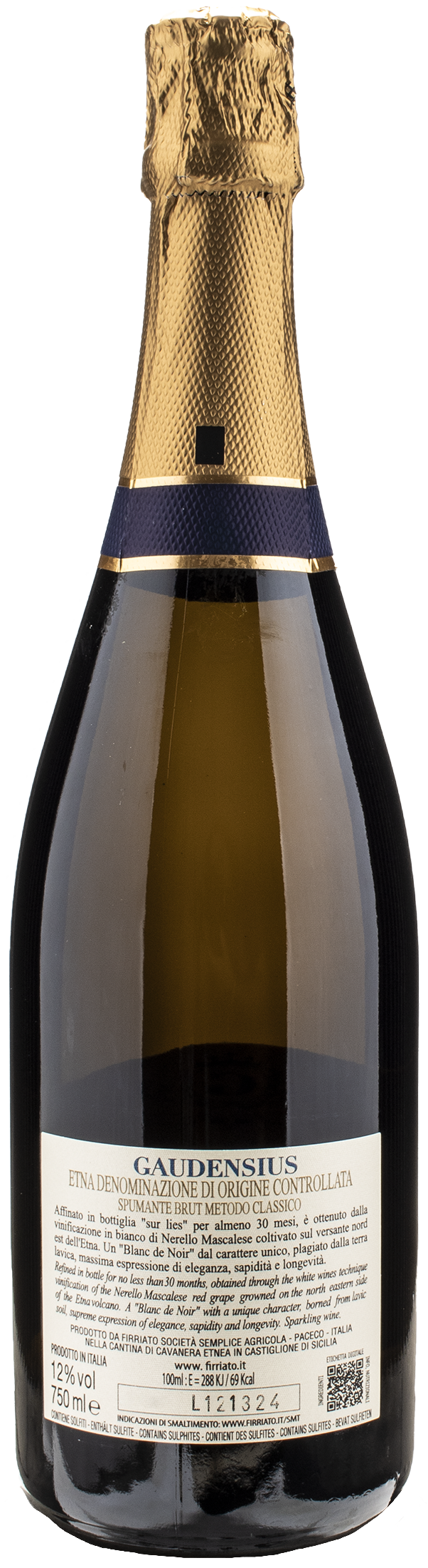 Firriato Gaudensius Metodo Classico Blanc de Noir Brut