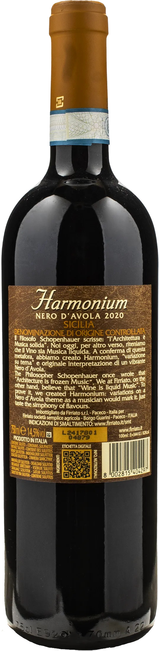 Firriato Nero d'Avola Harmonium 2020