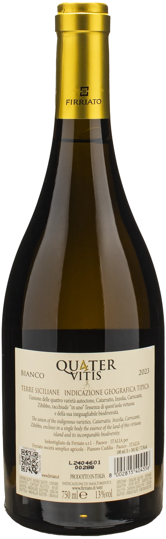 Firriato Quater Vitis Bianco 2023