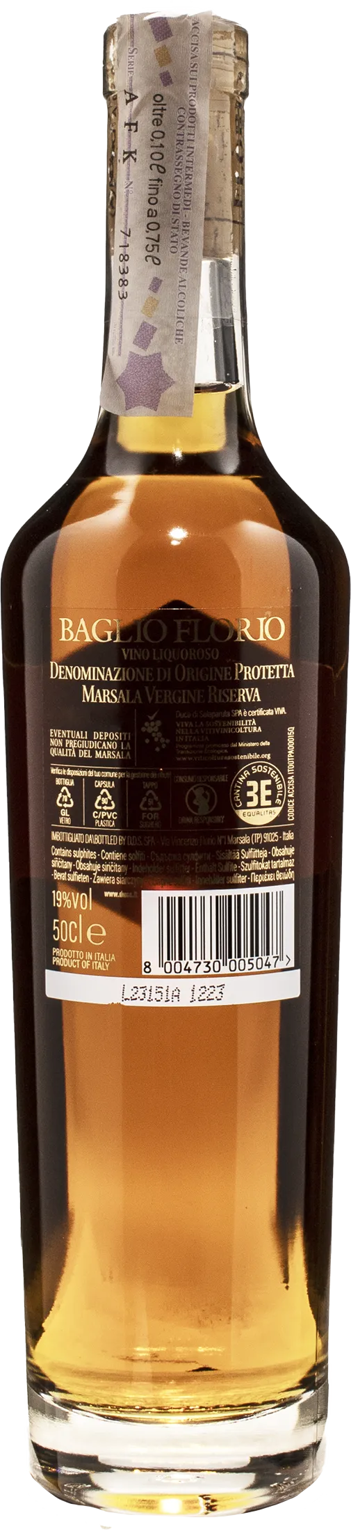 Florio Marsala Vergine Riserva Baglio Florio 0.5L 2004