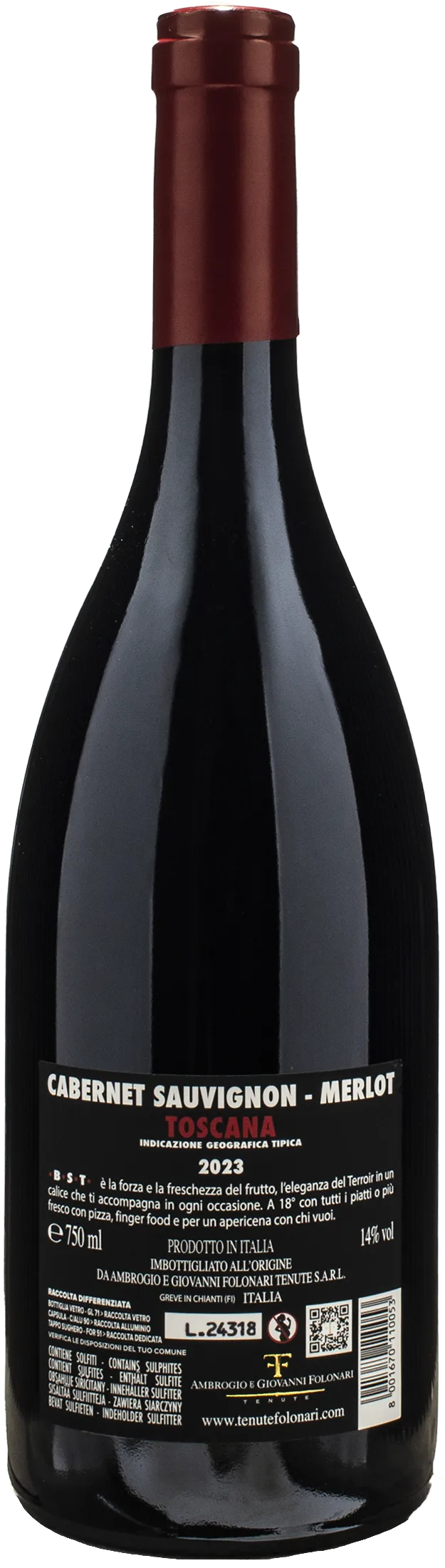 Folonari B.S.T. Merlot e Cabernet Sauvignon 2023