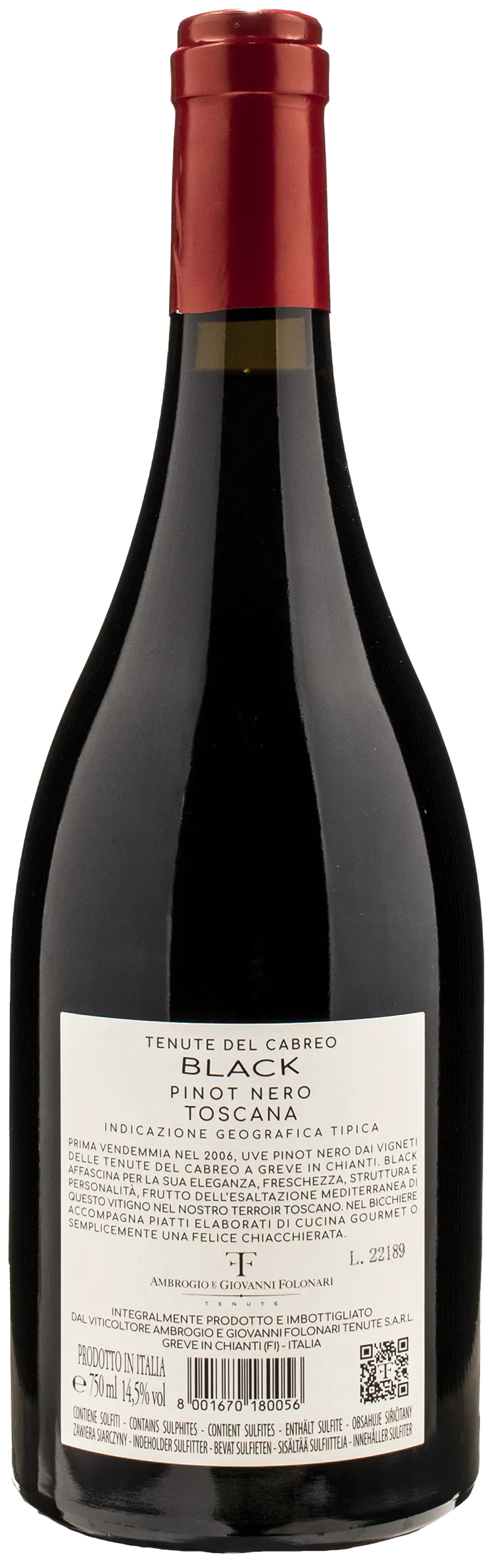Folonari Cabreo Black Pinot Nero 2022