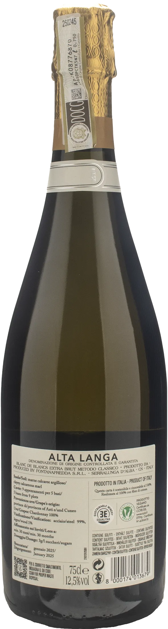 Fontanafredda Alta Langa Blanc de Blancs Extra Brut 2021
