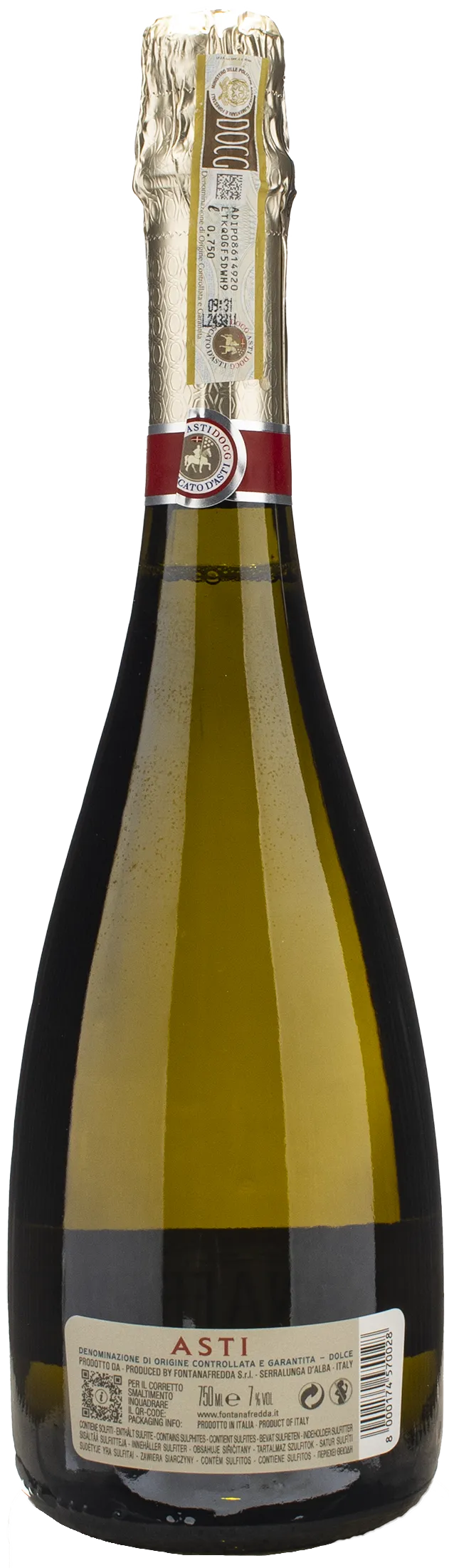 Fontanafredda Asti Spumante Metodo Martinotti Vintage Dolce 2024