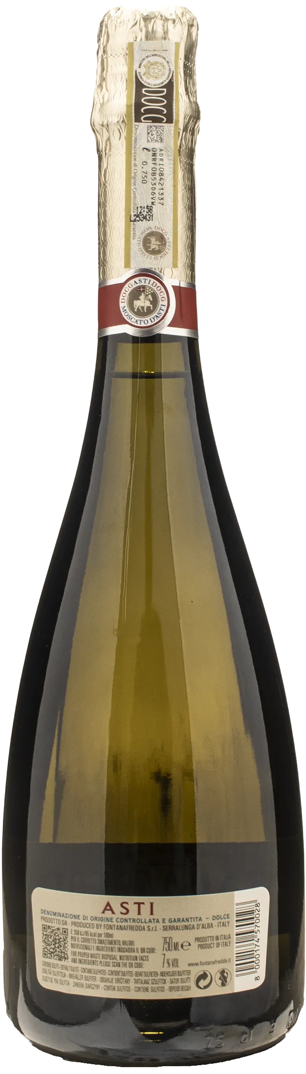 Fontanafredda Asti Spumante Metodo Martinotti Vintage Dolce 2025