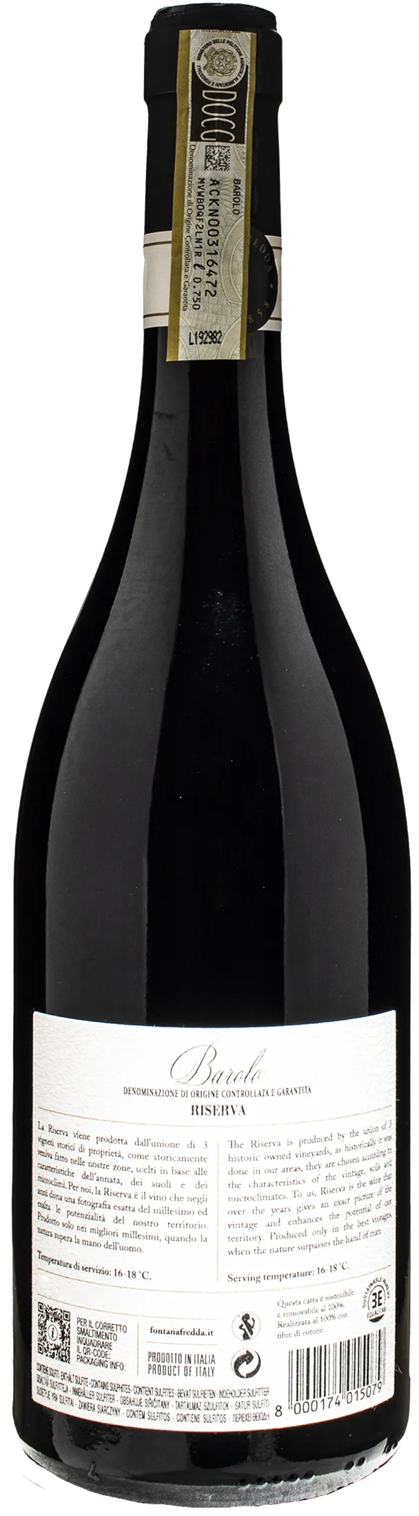 Fontanafredda Barolo Riserva 2016