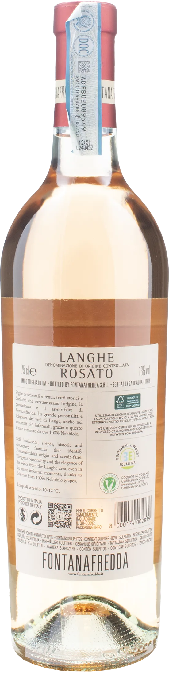 Fontanafredda Langhe Rosato Solerose 2023