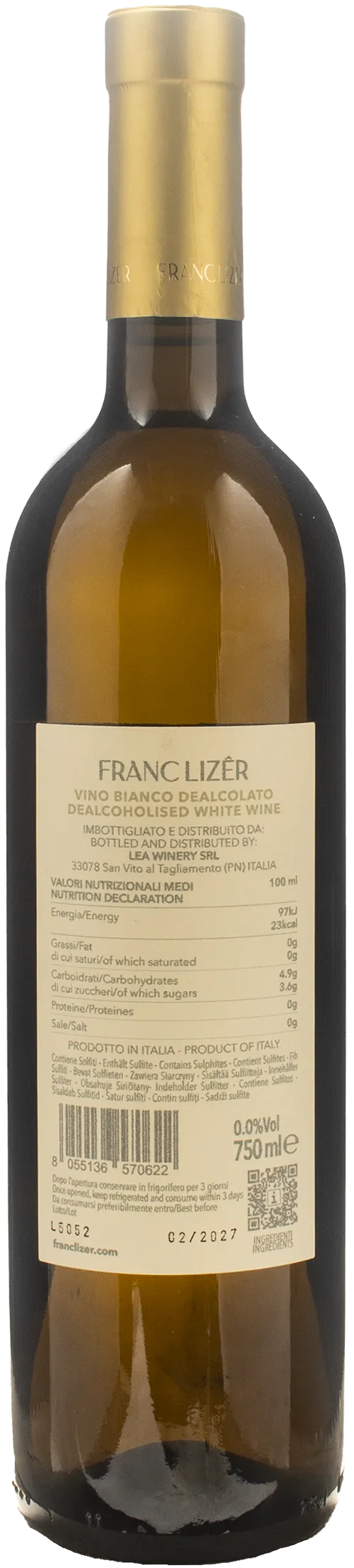 Franc Lizer Bianco Zero Alcol