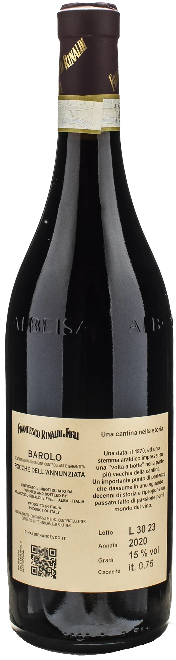 Francesco Rinaldi Barolo Rocche dell'Annunziata 2020