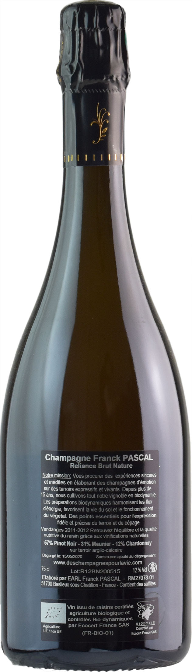 Franck Pascal Champagne Reliance Brut Nature