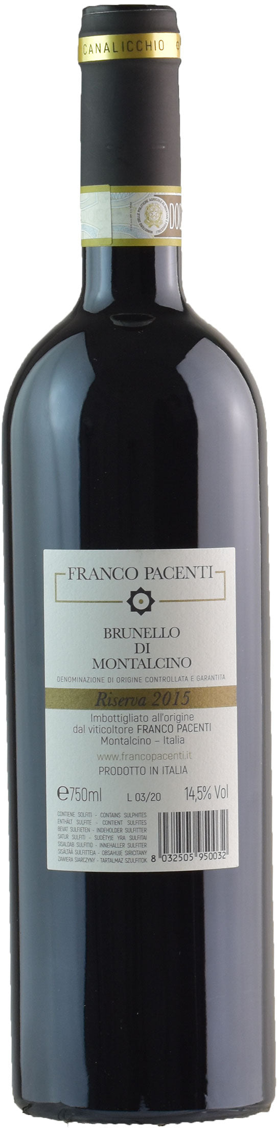 Franco Pacenti Brunello di Montalcino Riserva 2015
