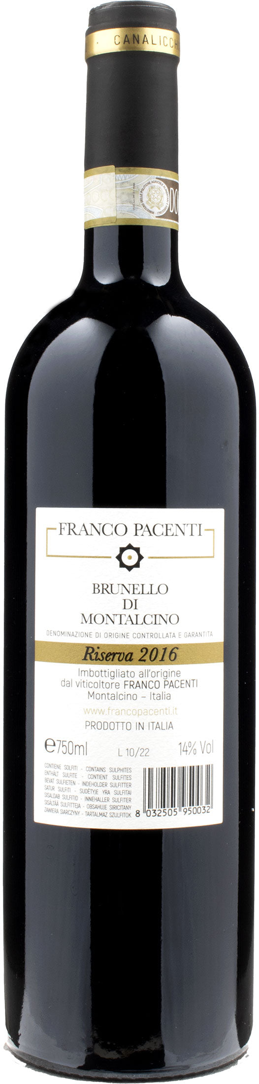 Franco Pacenti Brunello di Montalcino Riserva 2016