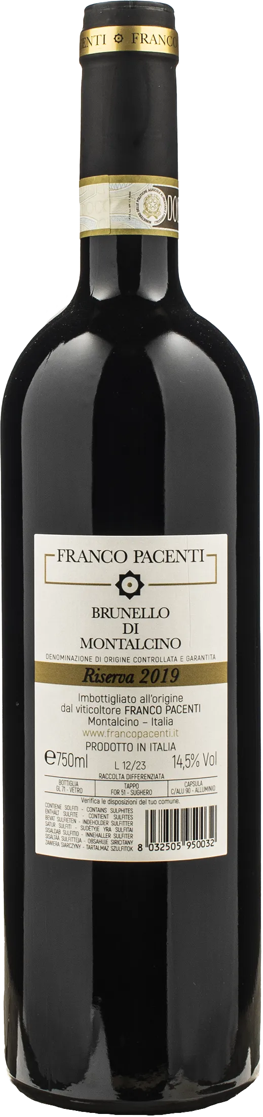 Franco Pacenti Brunello di Montalcino Riserva 2019