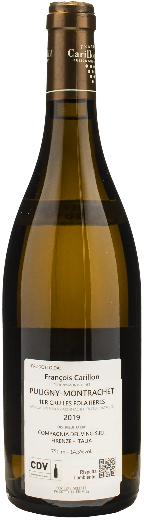 Francois Carillon Puligny Montrachet 1er Cru Les Folatieres 2019