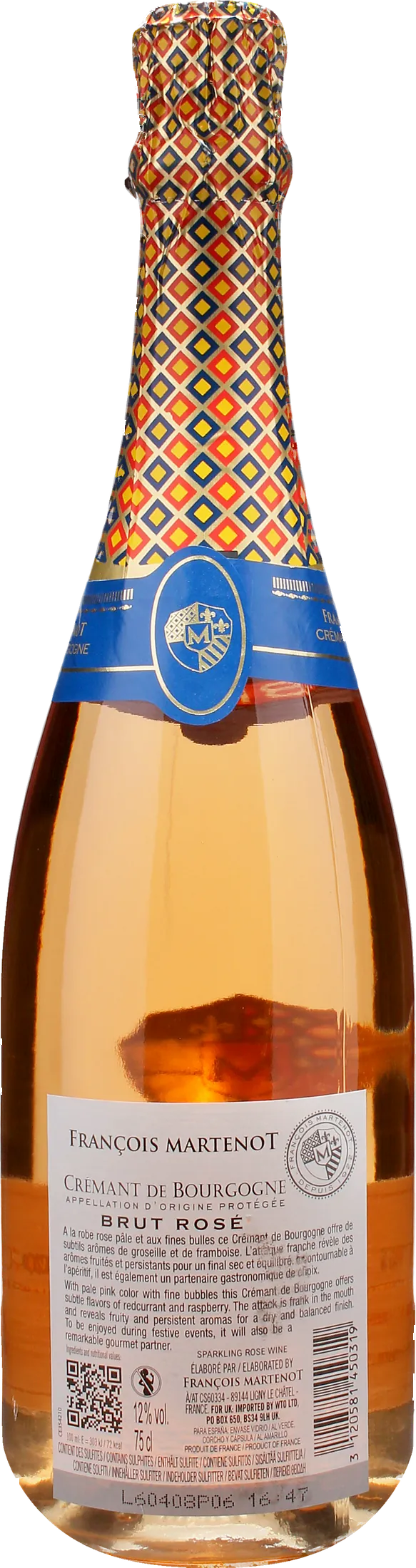 Francois Martenot Cremant de Bourgogne Brut Rosè 2023
