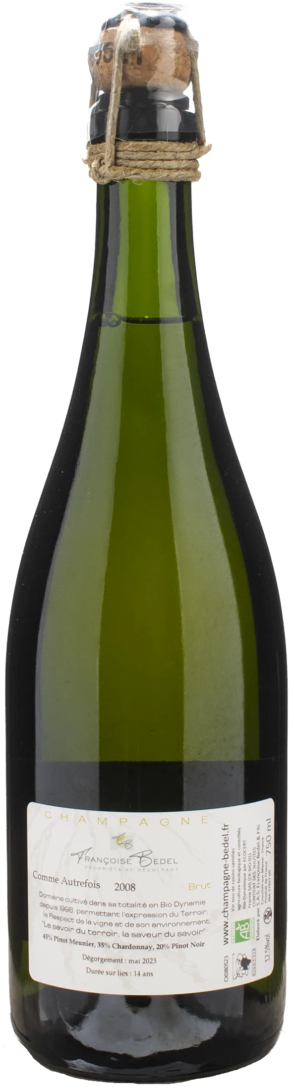 Francoise Bedel Champagne Comme Autrefois Brut 2008