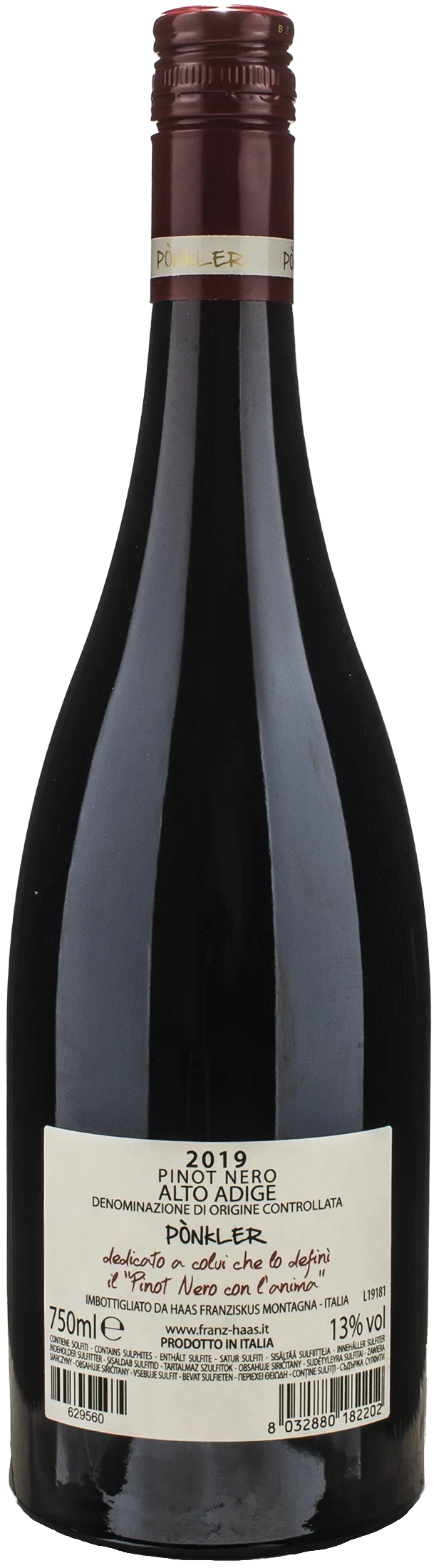 Franz Haas Pinot Nero Ponkler 2019