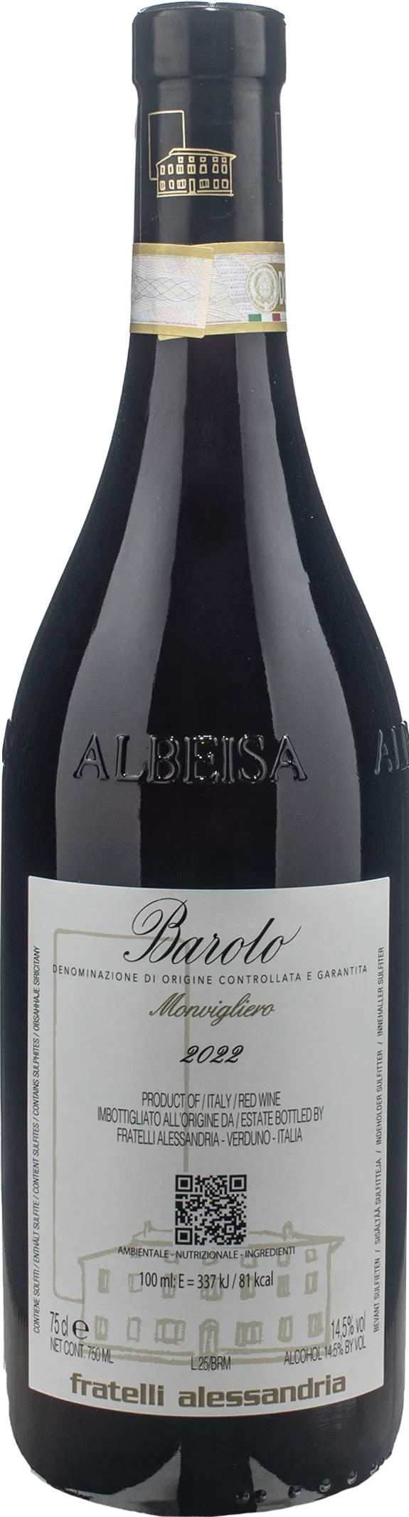 Fratelli Alessandria Barolo Monvigliero 2022