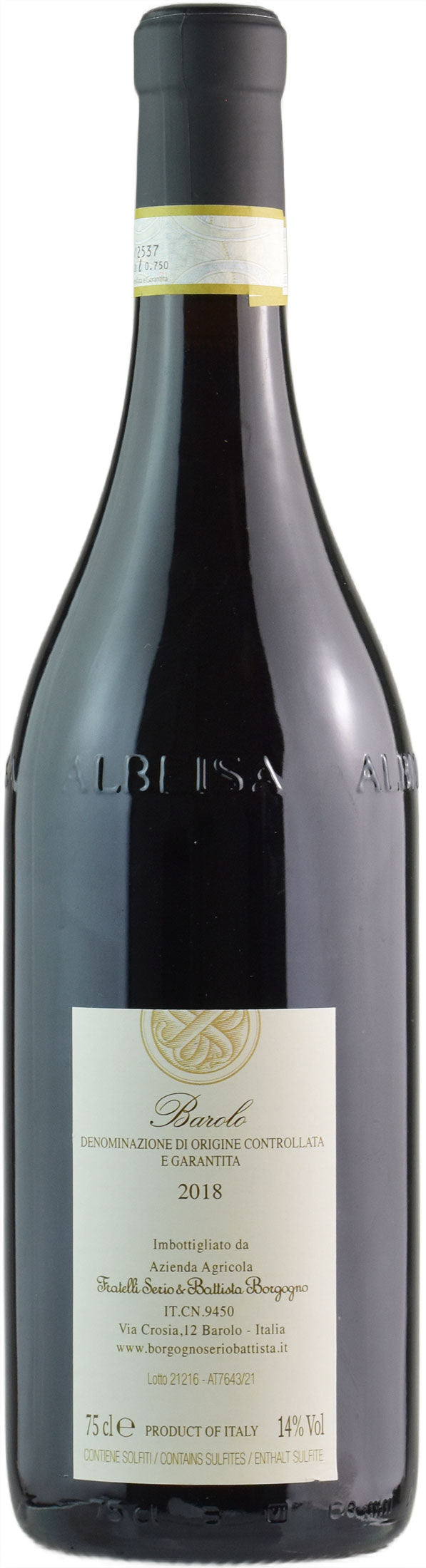 Fratelli Borgogno Barolo 2018