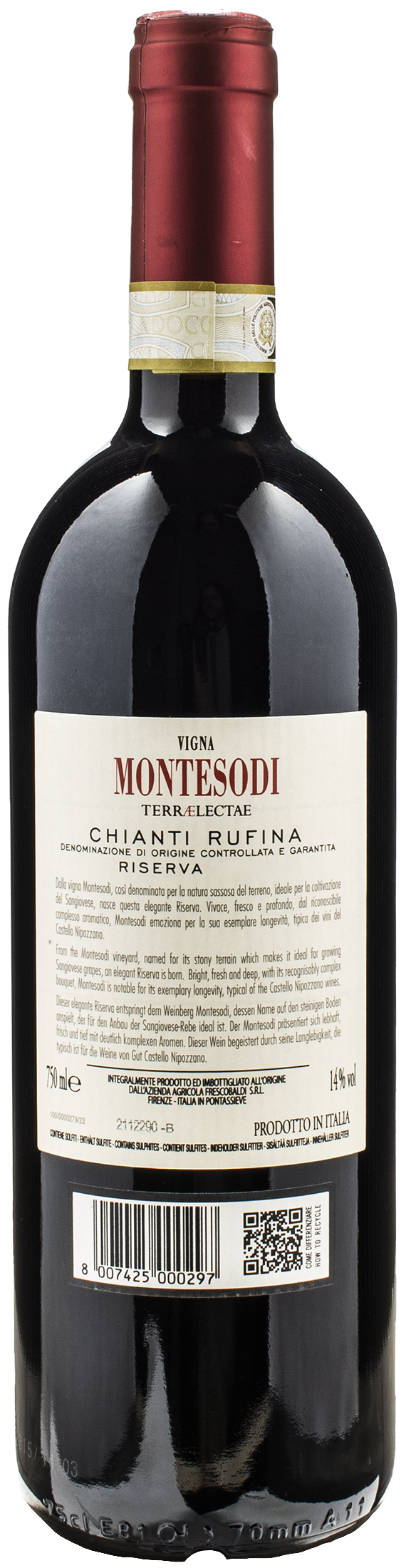 Castello di Nipozzano Chianti Rufina Montesodi Riserva 2021