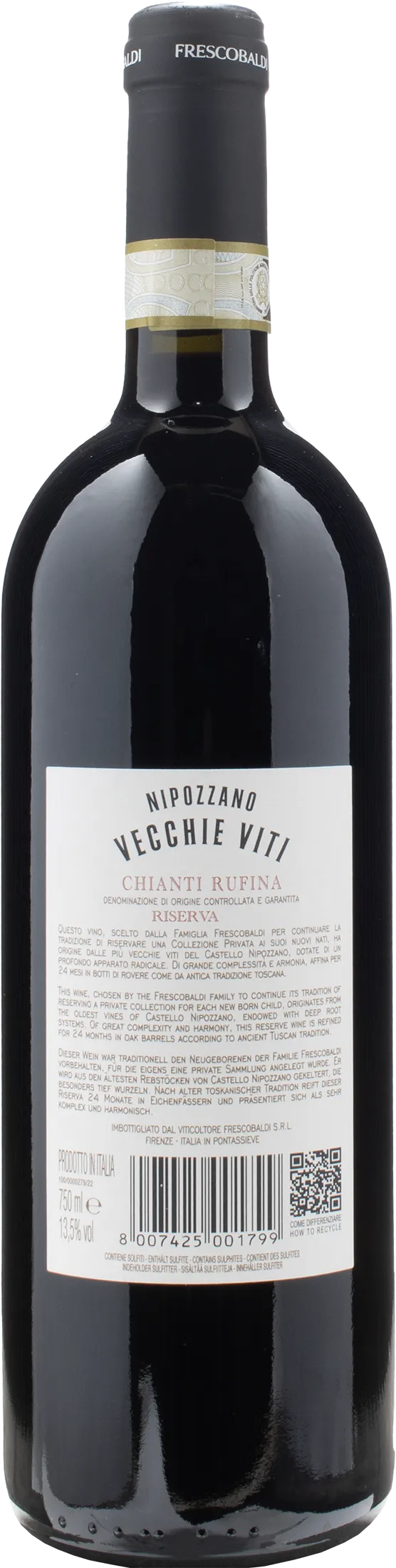 Frescobaldi Castello di Nipozzano Chianti Rufina Vecchie Viti Riserva 2021